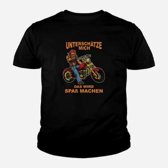 Motorrad-Kinder Tshirt Unterschätze mich – das wird Spaß machen, Biker-Humor - Seseable