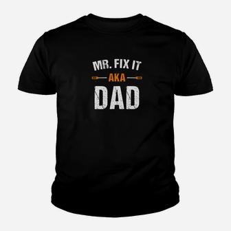 Mr Fix It Aka Dad Shirt Funny Diy Handyman Gift Kid T-Shirt - Seseable