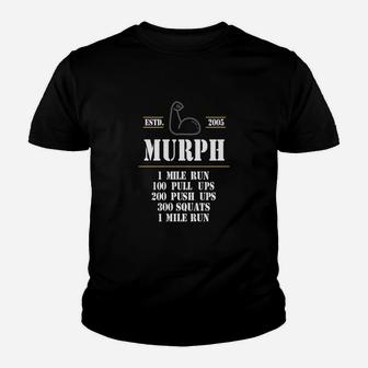 Murph Workout Exercise Challenge Patriotic Wod Kid T-Shirt - Seseable