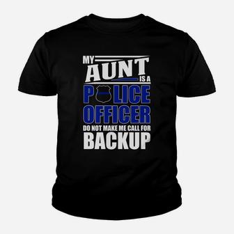 My Aunt Is A Police Officer Police Officer Family Kid T-Shirt - Seseable