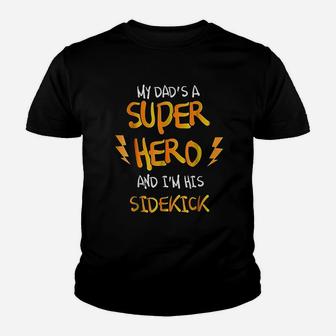 My Dads A Superhero, dad birthday gifts Kid T-Shirt - Seseable