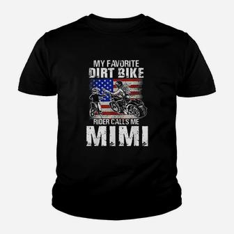 My Favorite Dirt Bike Rider Calls Me Mimi Kid T-Shirt - Seseable