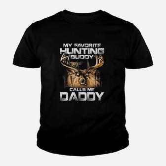 My Favorite Hunting Buddy Calls Me Daddy Kid T-Shirt - Seseable