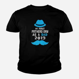 My First Fathers Day As A Dad New Dad 2019 Gift Premium Kid T-Shirt - Seseable