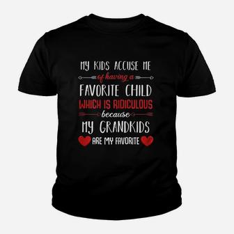 My Grandkids Are My Favorite Funny Family Quote Kid T-Shirt - Seseable