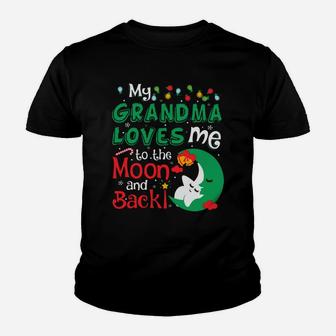 My Grandma Loves Me To The Moon And Back Kid T-Shirt - Seseable