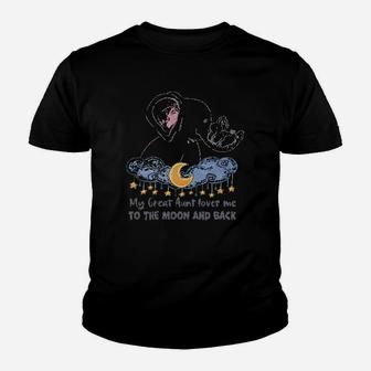 My Great Aunt Loves Me To The Moon And Back Elephant Youth T-shirt - Seseable