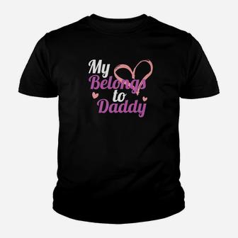 My Heart Belongs To Daddy Fathers Day Kid T-Shirt - Seseable