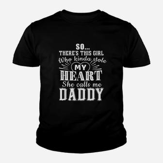 My Heart She Calls Me Daddy, best christmas gifts for dad Kid T-Shirt - Seseable