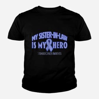 My Sister In Law Is My Hero Stomach Canker Awareness Kid T-Shirt - Seseable