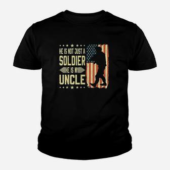 My Uncle Is A Soldier Hero Proud Army Nephew Niece Military Kid T-Shirt - Seseable