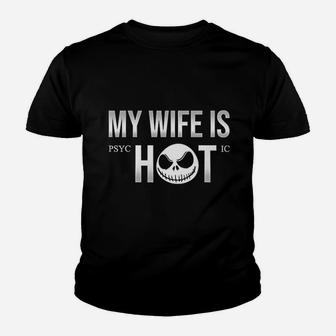 My Wife Is Hot Funny Vintage Trending Awesome Kid T-Shirt - Seseable