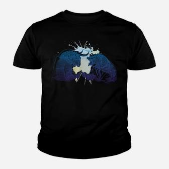 Mystische Wölfe bei Mondschein Grafik-Kinder Tshirt, Mondlicht Wolf Design - Seseable