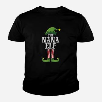 Nana Elf Matching Family Group Christmas Party Kid T-Shirt - Seseable