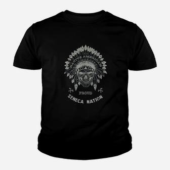 Nation Native American Indian Respect Skull Kid T-Shirt - Seseable