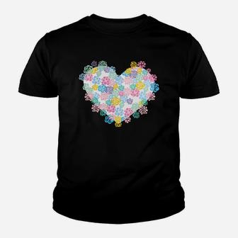 Neon Shirts - Flower Hearts Shirts Kid T-Shirt - Seseable
