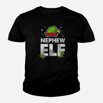 Nephew Elf Matching Family Christmas Holiday Funny Kid T-Shirt - Seseable
