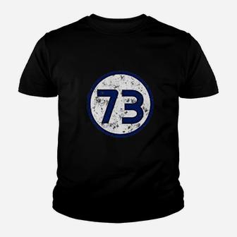 Nerdy Number 73 Blue Circle Math Science Teacher Geek Gift Kid T-Shirt - Seseable