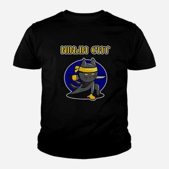 Ninja Cat For Men And Women Cool Ninja Cat Kid T-Shirt - Seseable