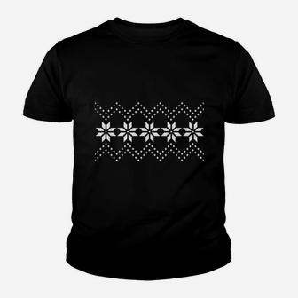 Nordic Winter Textile Christmas Flower Snowflake Ski Gifts Kid T-Shirt - Seseable