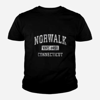 Norwalk Connecticut Ct Vintage Established Sports Design Kid T-Shirt | Seseable CA