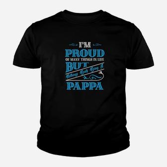 Nothings Beats Being A Pappa Grandpa Fathers Day Men Gift Premium Kid T-Shirt - Seseable