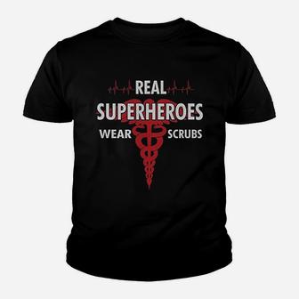 Nurse Real Superheroes Wear Gift For Nurse Kid T-Shirt - Seseable