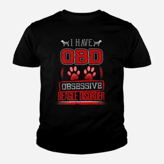 Obsessive Beagle Disorder Funny Beagle Dogs Kid T-Shirt - Seseable
