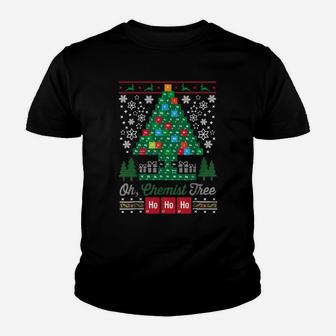 Oh Chemist Tree Merry Christmas Chemistree Chemistry Kid T-Shirt - Seseable