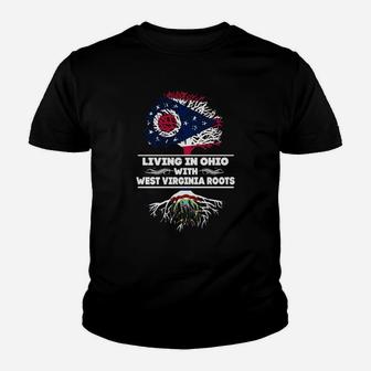 Ohio With West Virginia Roots Shirts Kid T-Shirt - Seseable