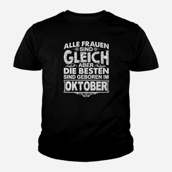 Oktober Geburtstags Kinder Tshirt für Frauen, Beste sind im Oktober Geboren - Seseable