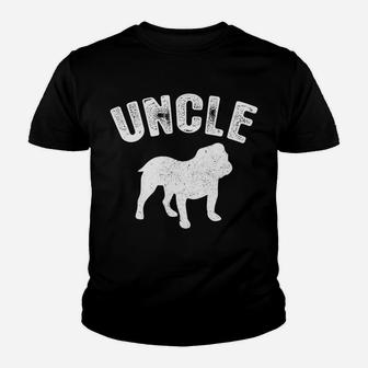Old English Bulldog Uncle Vintage Gift For Uncle Kid T-Shirt - Seseable