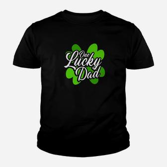 One Lucky Dad Fathers Day Gifts Premium Kid T-Shirt - Seseable