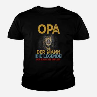 Opa Der Mann Die Legende Kinder T-Shirt - Seseable