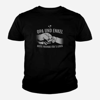 Opa und Enkel Beste Freunde Kinder Tshirt, Schwarzes Familien-Kinder Tshirt - Seseable