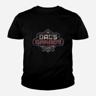 Open Road Brands Dads Garage, dad birthday gifts Kid T-Shirt - Seseable