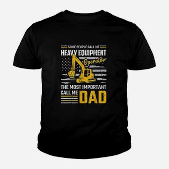 Operator Construction Dad Excavator Kid T-Shirt - Seseable