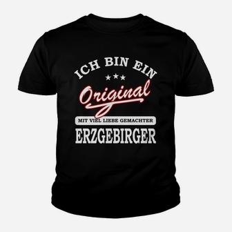 Original Erzgebirger Kinder Tshirt Schwarz, Liebevoll Gemacht Design - Seseable