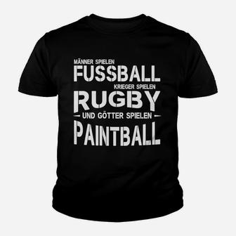 Paintball Götter Herren Kinder Tshirt, Krieger Rugby Fußball Design - Seseable
