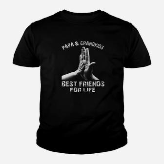 Papa And Grandkids Best Friends For Life Kid T-Shirt - Seseable