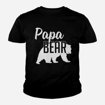 Papa Bear Dad And Fathers Day, best christmas gifts for dad Kid T-Shirt - Seseable