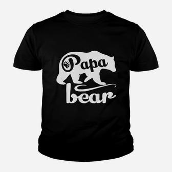 Papa Bear Fathers Day Papa, best christmas gifts for dad Kid T-Shirt - Seseable