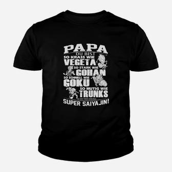 Papa Du Bist Super Saiyajin Vegeta Goku Kinder T-Shirt - Seseable