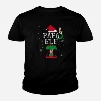 Papa Elf Matching Family Christmas Pajamas Elves Kid T-Shirt - Seseable