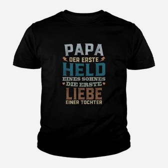 Papa Erster Held & Erste Liebe Kinder Tshirt für Söhne und Töchter - Seseable