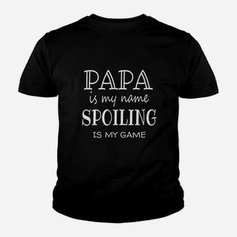 Papa Is My Name Funny Gifts For Grandpa Kid T-Shirt - Seseable