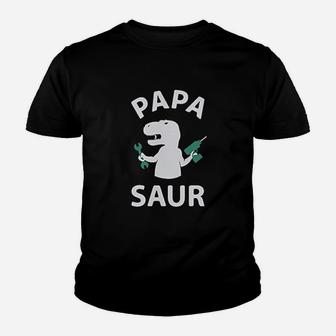 Papa Saur Trex Dad Baby Saur Daddy And Me Matching Kid T-Shirt - Seseable