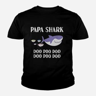 Papa Shark Papa Gifts, dad birthday gifts Kid T-Shirt - Seseable