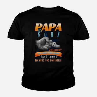 Papa und Sohn Herz & Seele Kinder Tshirt, Vater-Sohn-Motiv mit Spruch - Seseable