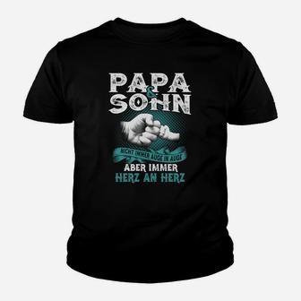 Papa Und Sohn Immer Herz An Herz Kinder T-Shirt - Seseable